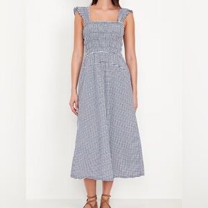 Classic Blue and White Gingham Dress